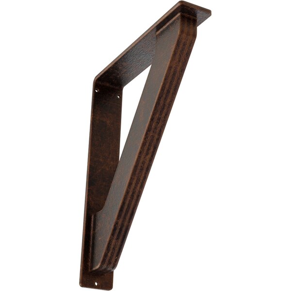Ekena Millwork Traditional Wrought Iron Bracket, (Triple center brace), Antiqued Copper 2"W x 10"D x 12"H BKTM02X10X12TTRACO - main
